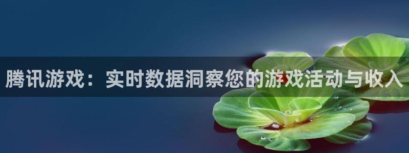 赢咖娱乐登录网址：腾讯游戏：实时数据洞察您的游戏活动与收入